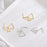 Geometric Silver Triangle Earrings