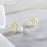 Silver Note Pearl Earrings