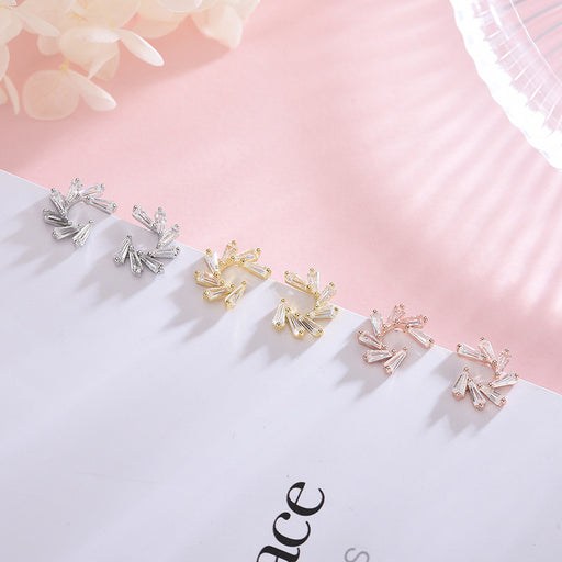 Crystal Six Spilt Earrings