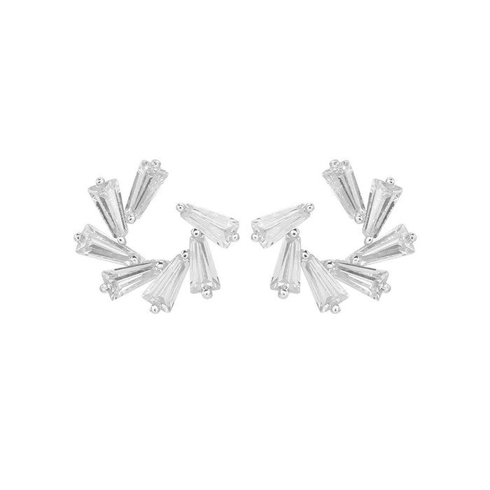 Crystal Six Spilt Earrings