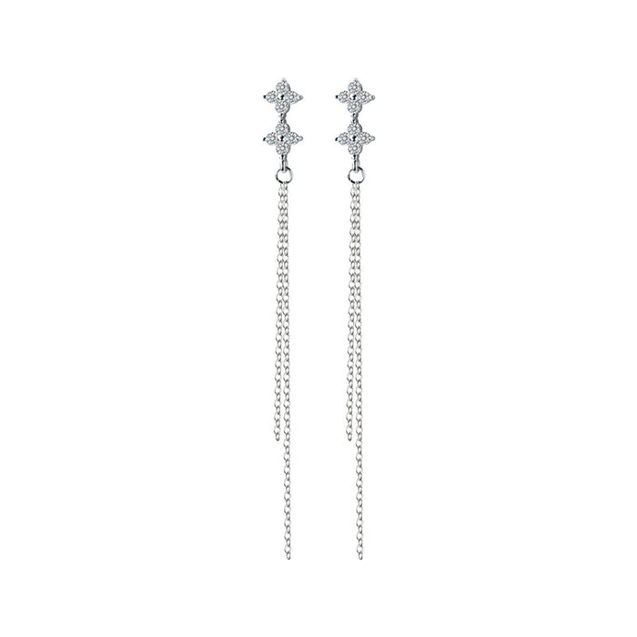 Eucalyptus Diamond Drop Earrings