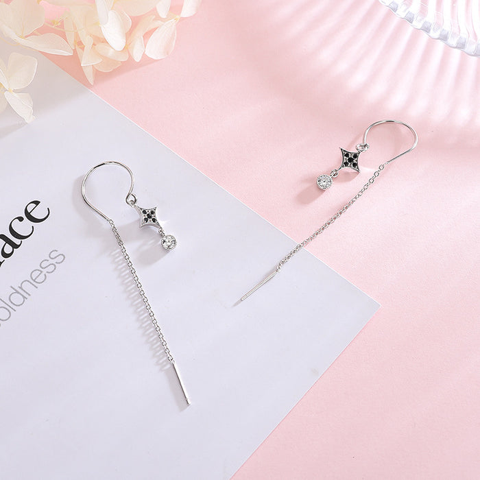 Diamond Dark Star Earrings