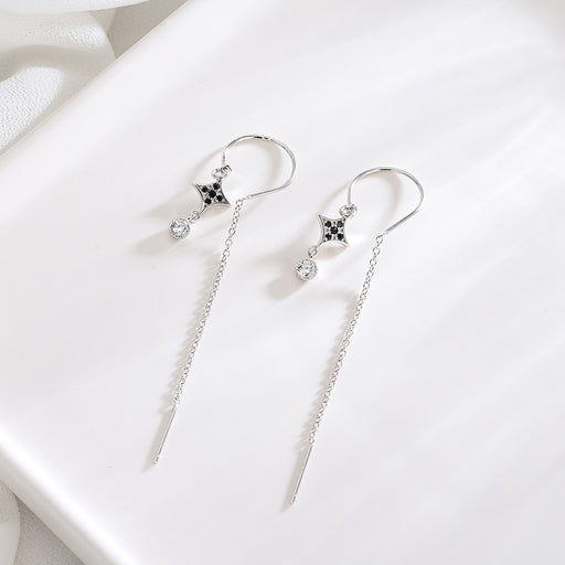 Diamond Dark Star Earrings