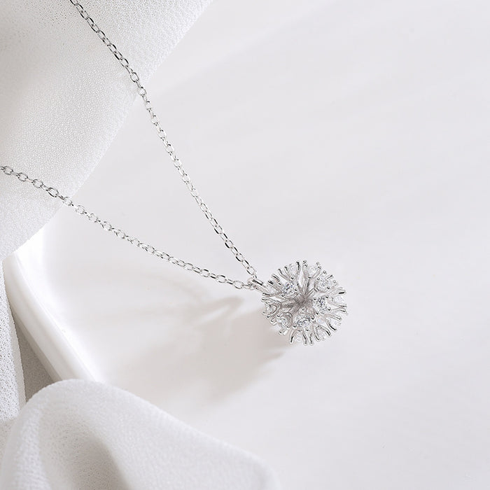 Diamond Snowball Necklace