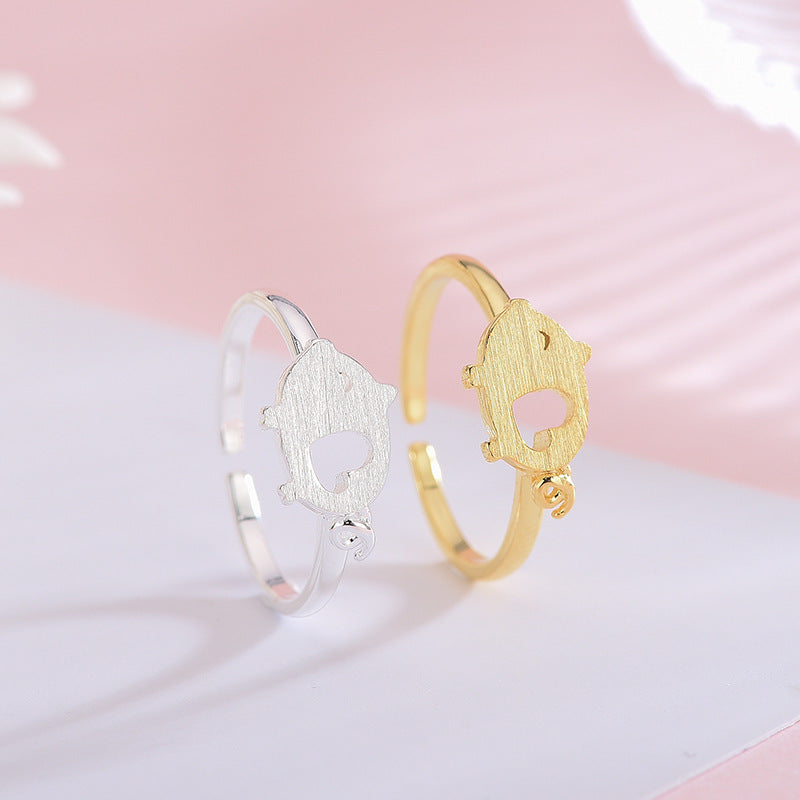 Piglet Heart Ring