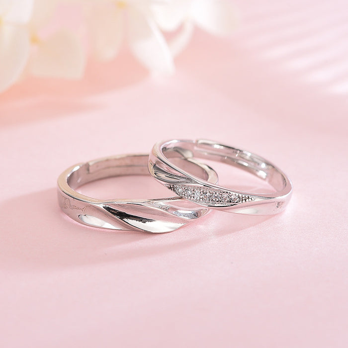 Intertwined Love Couple Ring