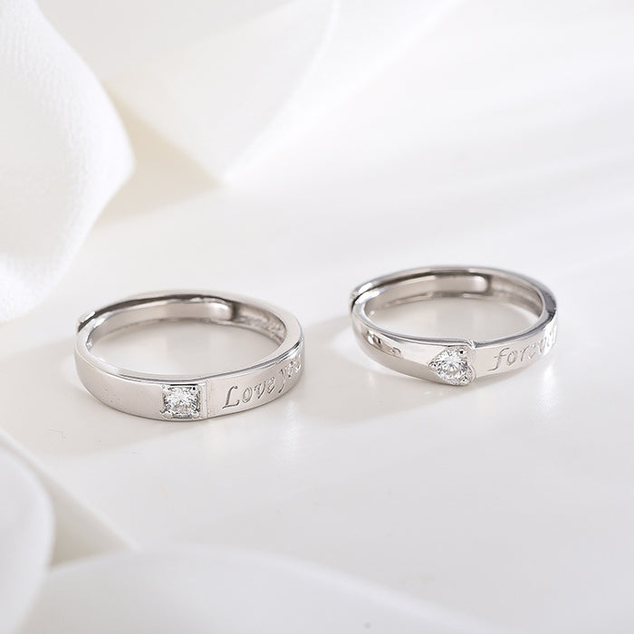 Love You Diamond Couple Ring