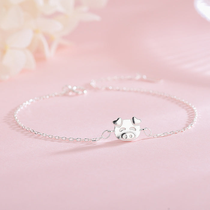 Piglet Silver Bracelet