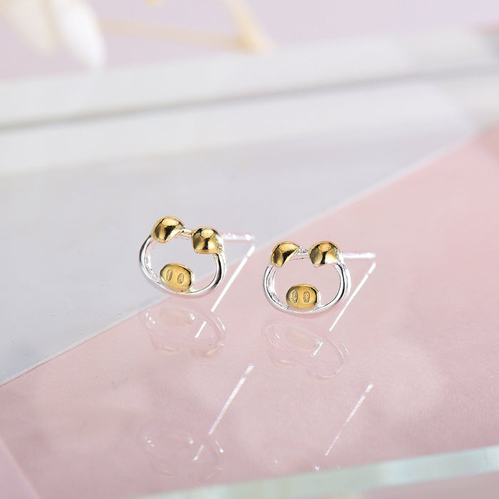 Gold Mini Piggy Earrings
