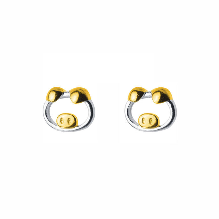 Gold Mini Piggy Earrings