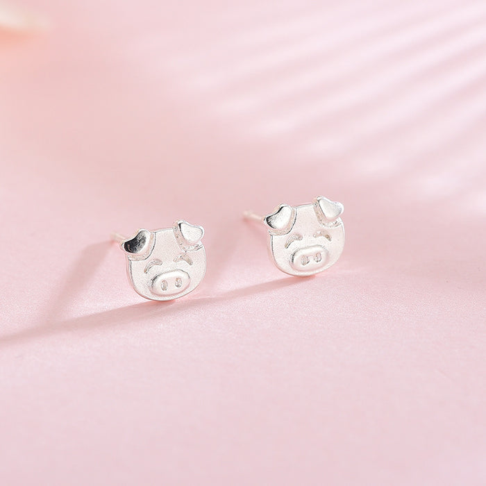 Piggy Silver Earrings