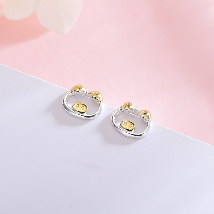 Gold Mini Piggy Earrings