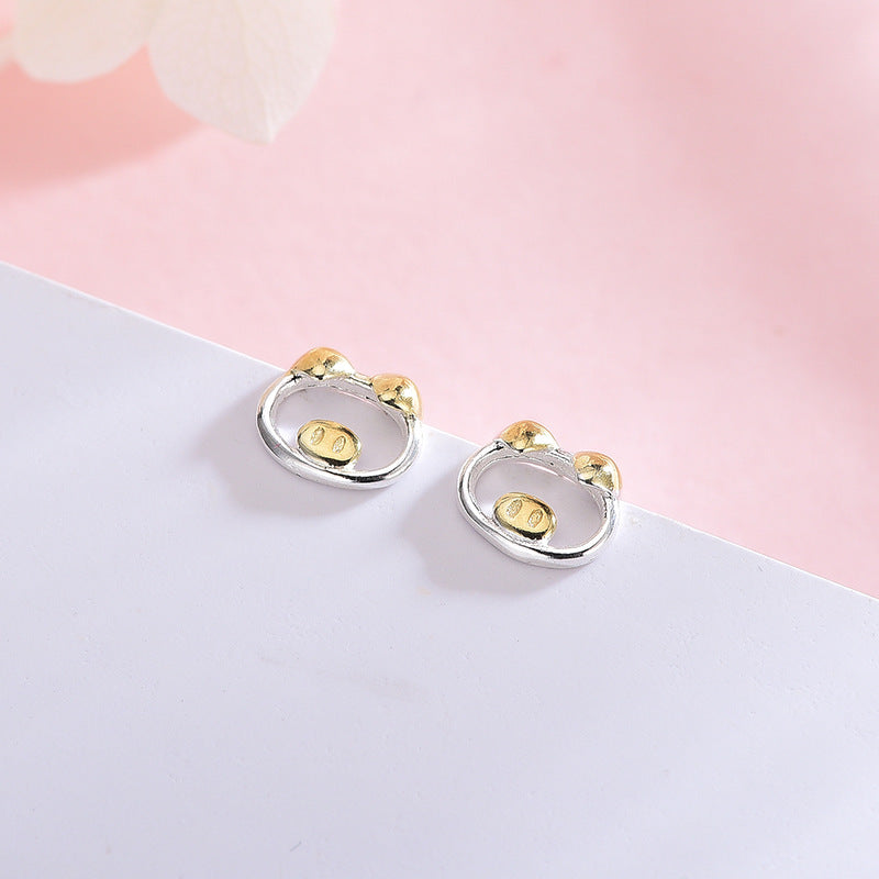 Gold Mini Piggy Earrings