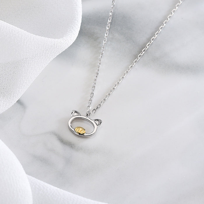 Gold Mini Piglet Necklace