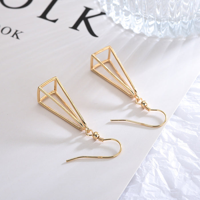 Triangle Pendant Ear Hook Earrings