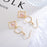Gold Asymmetric Pink Gem Earrings