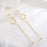 Minimalist Long Drop Pearl Earrings