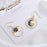 Blue Moon Planet Gold Earrings