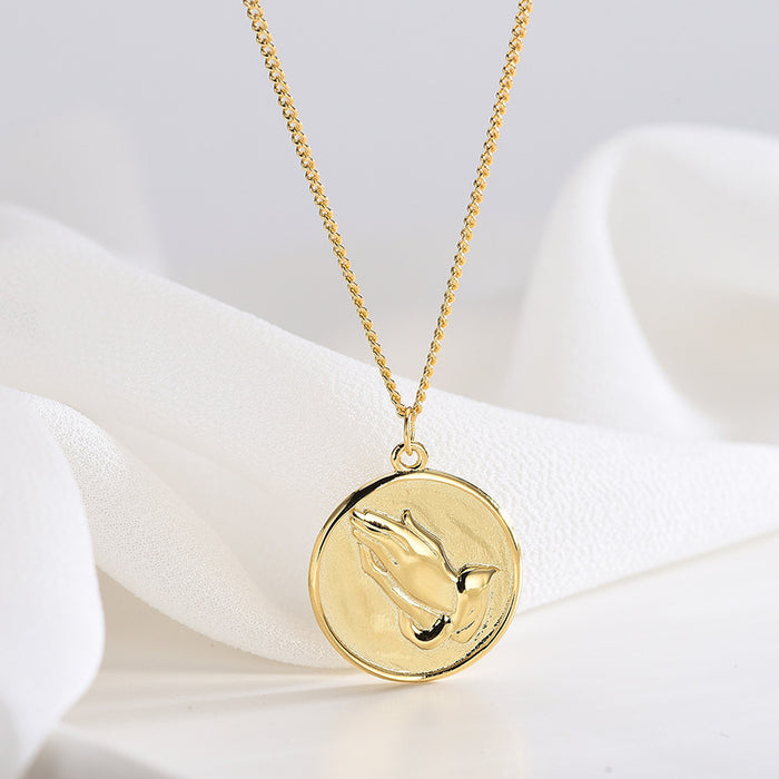 Christian Pray Gold Necklace