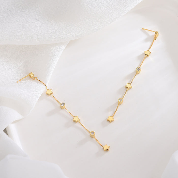 Star Diamond Dropdown Earrings