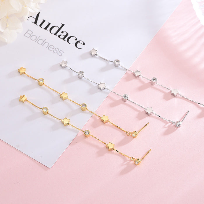 Star Diamond Dropdown Earrings