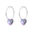 Purple-Blue Heart Gem Earrings