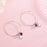 Diamond Snow Round Hook Earrings