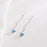 Geometric Blue Triangle Earrings