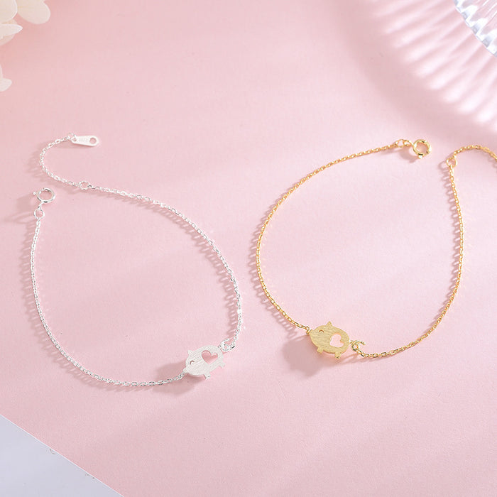 Piglet Heart Bracelet
