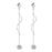Spiral Tassel Diamond Curve Earrings