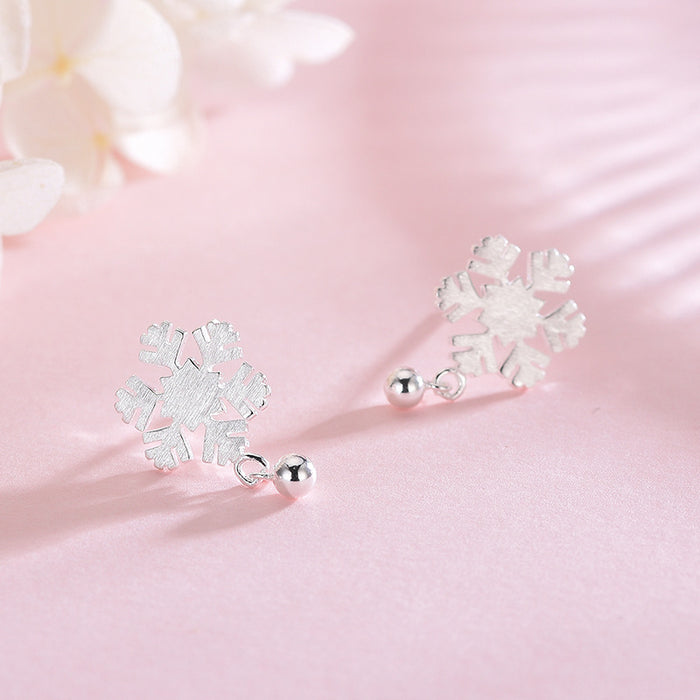 Brushed Snow Beads Earrings