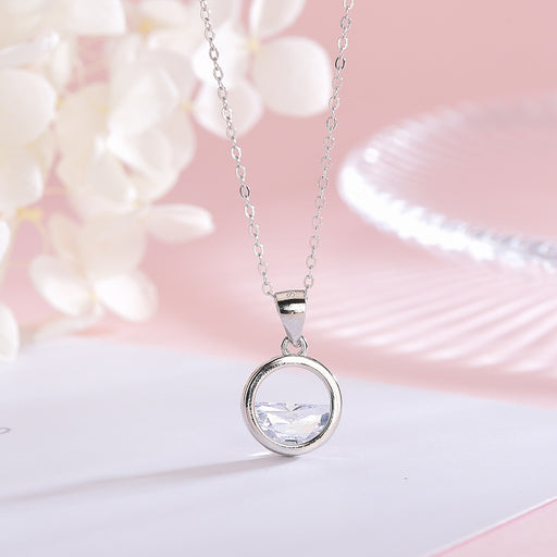 Half Cut Round Crystal Necklace