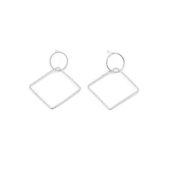 Geometric Hook Square Earrings