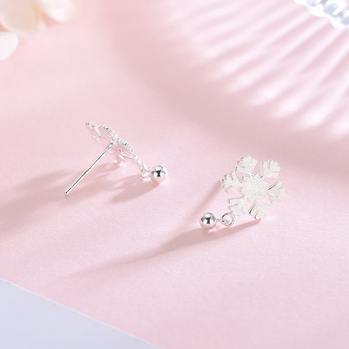 Brushed Snow Beads Earrings