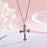 Black Crown Cross Necklace