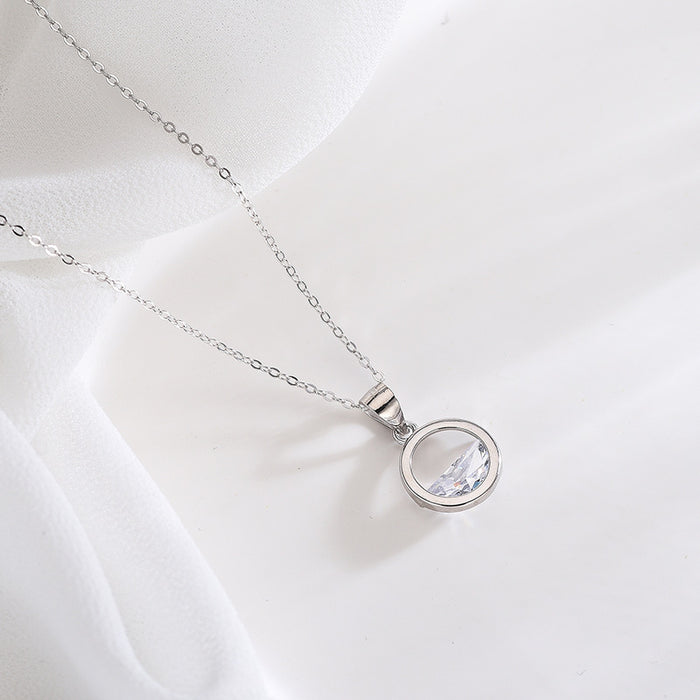 Half Cut Round Crystal Necklace