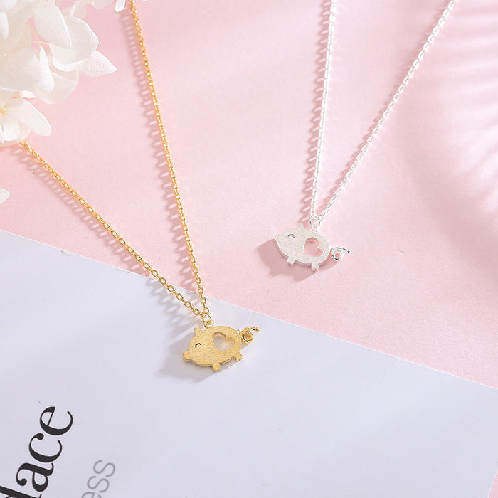 Piglet Heart Necklace