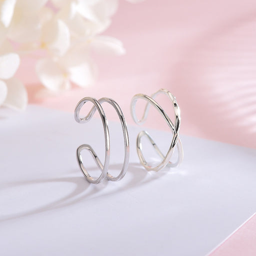 Double Line Open Ring