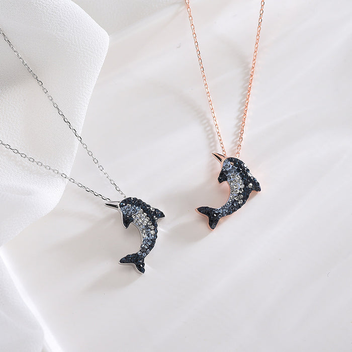 Ocean Dolphin Crystal Necklace