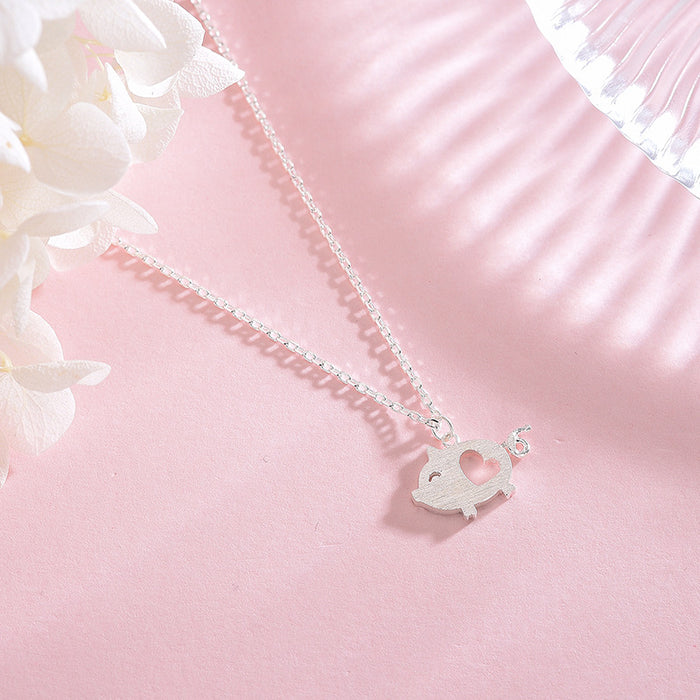 Piglet Heart Necklace