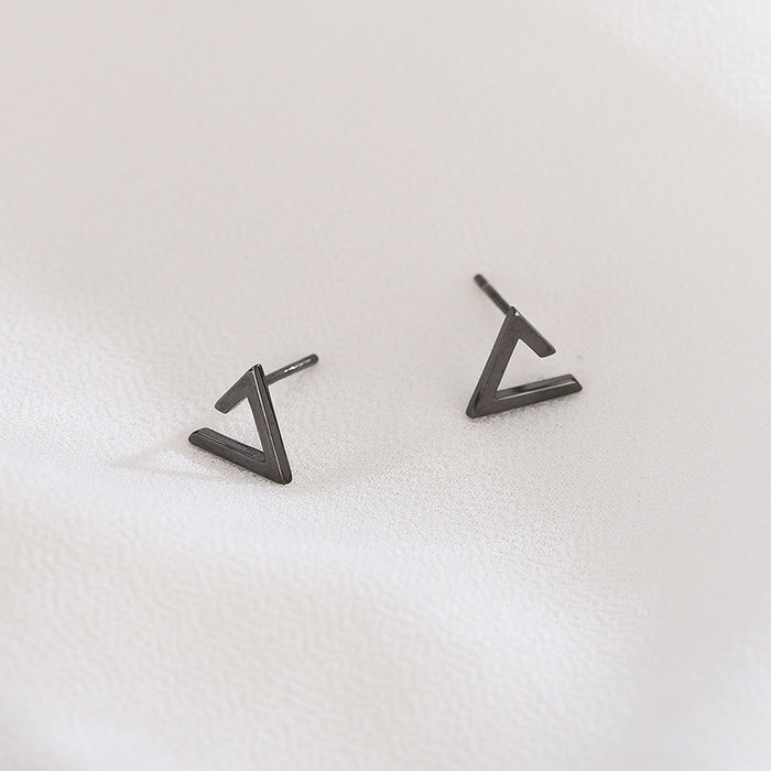 Open Triangle Minimalist Earrings
