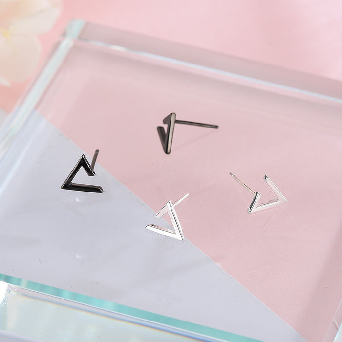 Open Triangle Minimalist Earrings