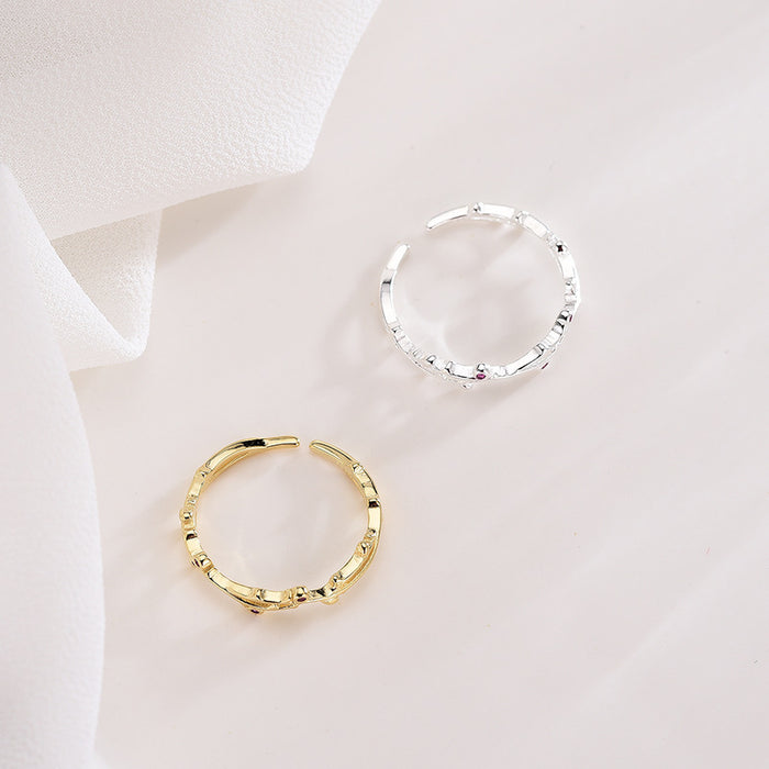 Leaf Branch Gem Rings