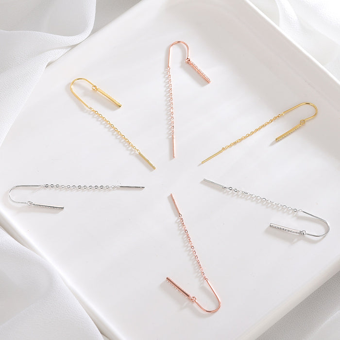Diamond Plated Dropdown Earring