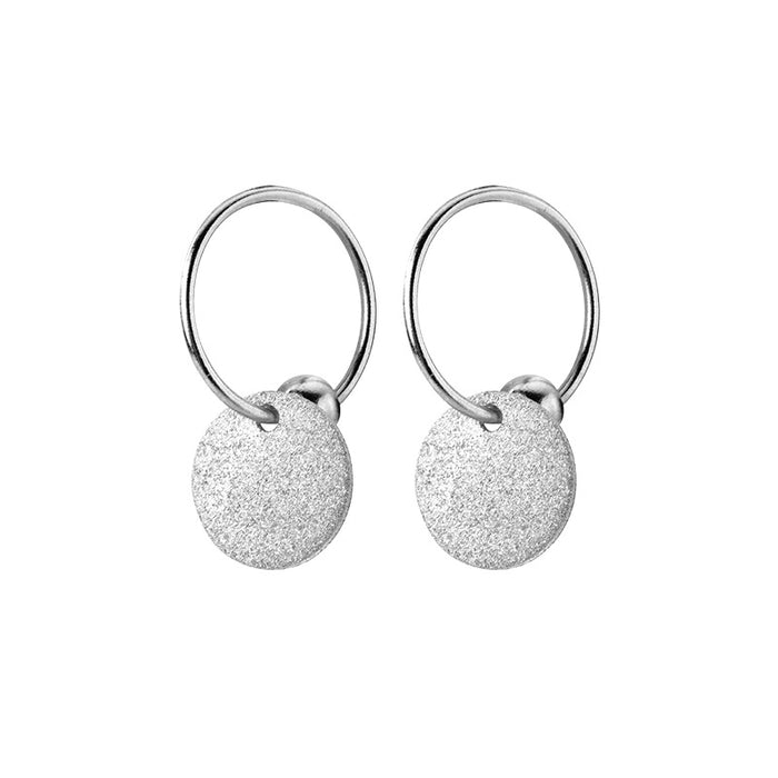 Hook Sand Sparkling Round Earrings