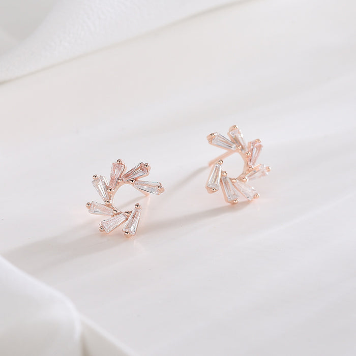 Crystal Six Spilt Earrings
