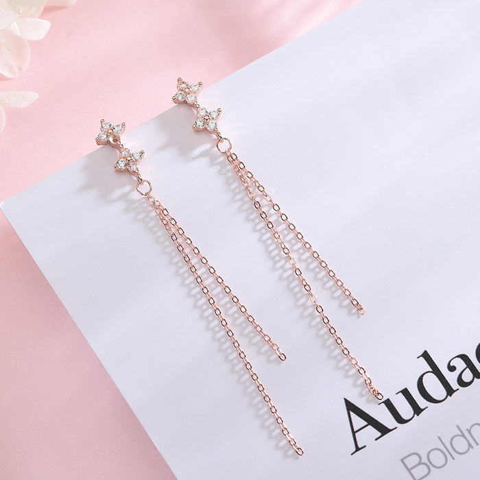 Eucalyptus Diamond Drop Earrings