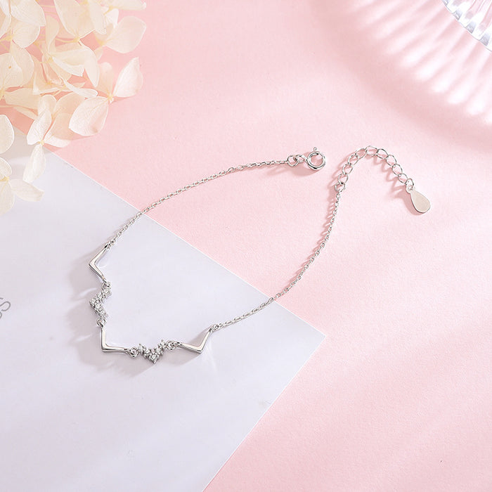 Diamond V-Shaped Bracelet