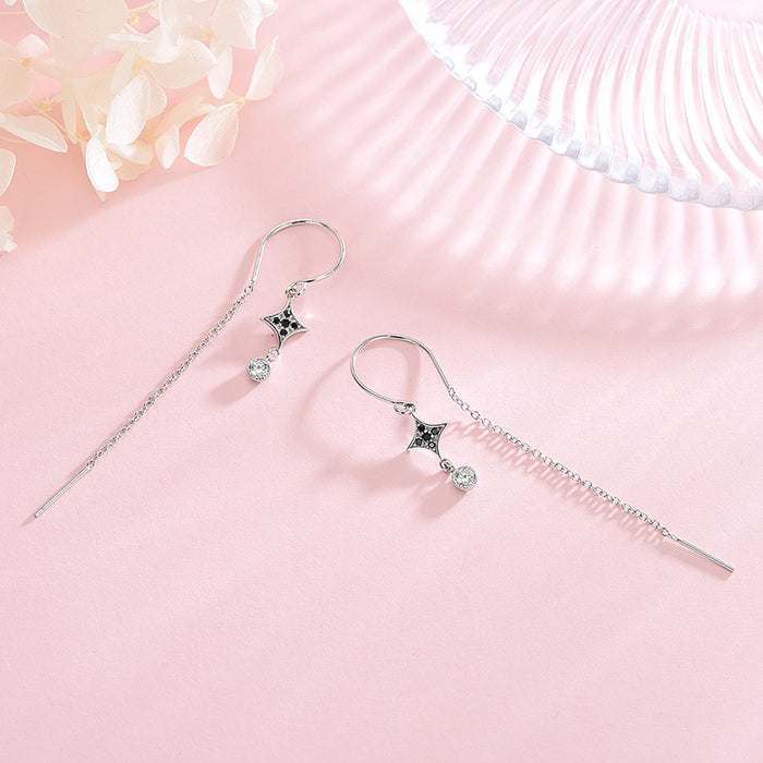Diamond Dark Star Earrings