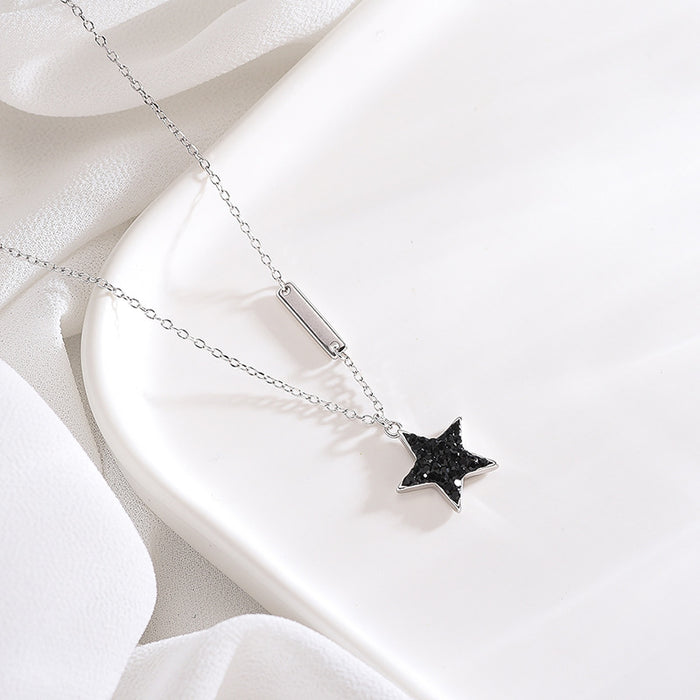 Black Star Pendant Necklace